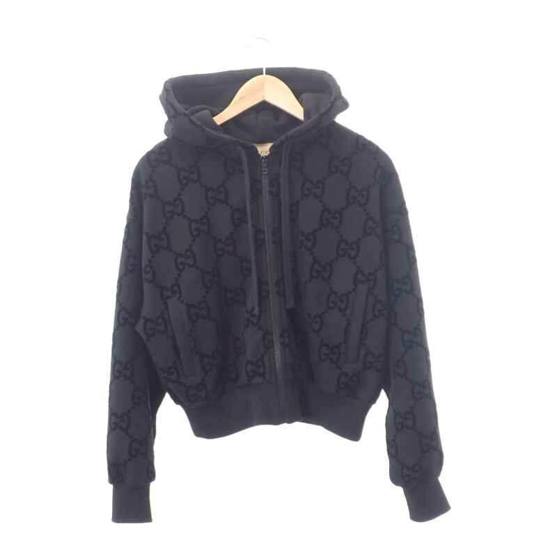 グッチ GUCCI GGブラッシュド フーデットジャケット XS