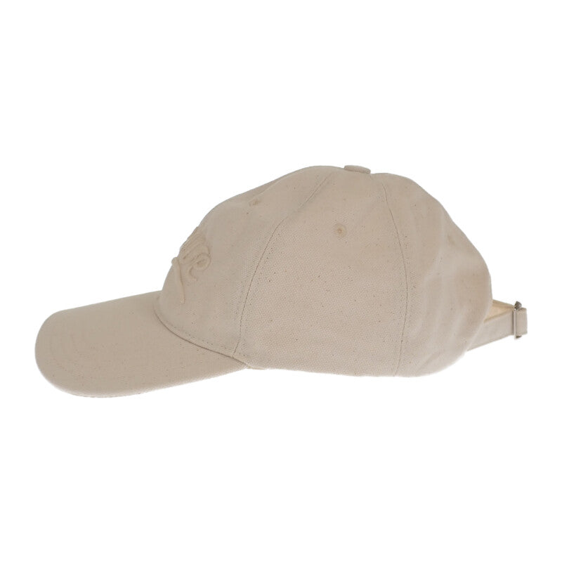 ロゴキャップ 帽子 K820358X13 キャンバス ホワイト #57 ゴールド金具 レディース メンズ ユニセックス【ISEYA】