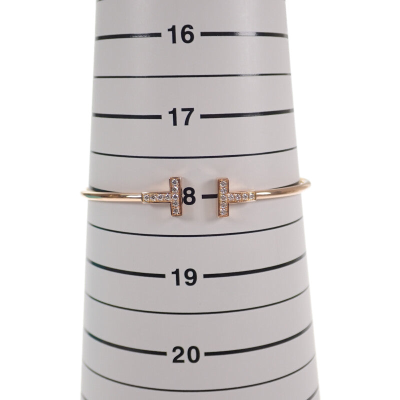 ティファニー TIFFANY&Co. Tワイヤー L 60010769 ブレスレット K18ピンクゴールド ダイヤモンド レディース【中古】【Aランク】