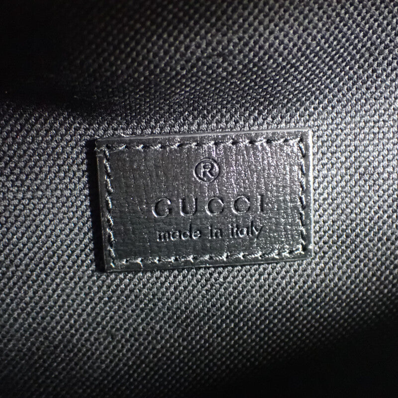 グッチ GUCCI GGラージ 733240_92THG_8563 ボディバッグ レザー GGスプリームキャンバス ブラック メンズ【中古】【Aランク】