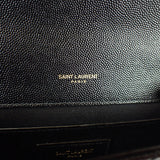 【Aランク】サンローラン SAINT LAURENT エンヴェロップミディアム 600185BOW911000 ショルダーバッグ グレイン・ド・プードルレザー ノワール マグネット ゴールド金具 レディース 【ISEYA】