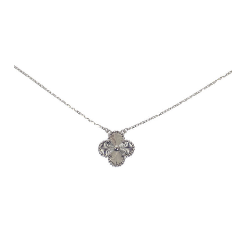 ヴァンクリーフ&アーペル Van Cleef & Arpels ヴィンテージアルハンブラ VCARP9XG00 ネックレス K18ホワイトゴールド レディース【中古】【Aランク】
