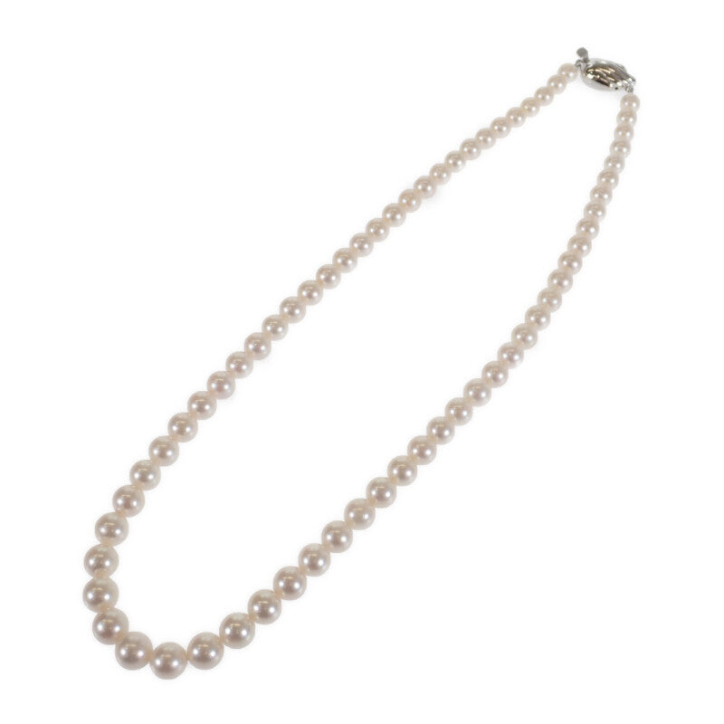 タサキ TASAKI ストリング ネックレス シルバー925 パール レディース【中古】【Aランク】