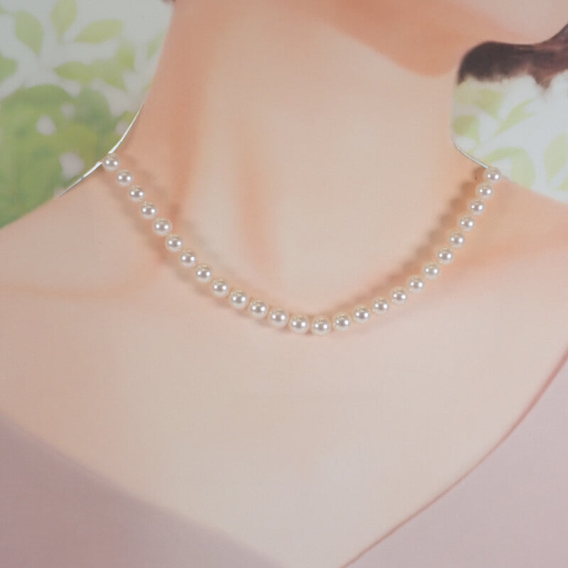 タサキ TASAKI ストリング ネックレス シルバー925 パール レディース【中古】【Aランク】