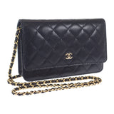 【Sランク】シャネル CHANEL マトラッセ クラシック チェーンウォレット ショルダー AP0250_Y01864_C3906 長財布 キャビアスキン ブラック ゴールド金具 レディース【ISEYA】