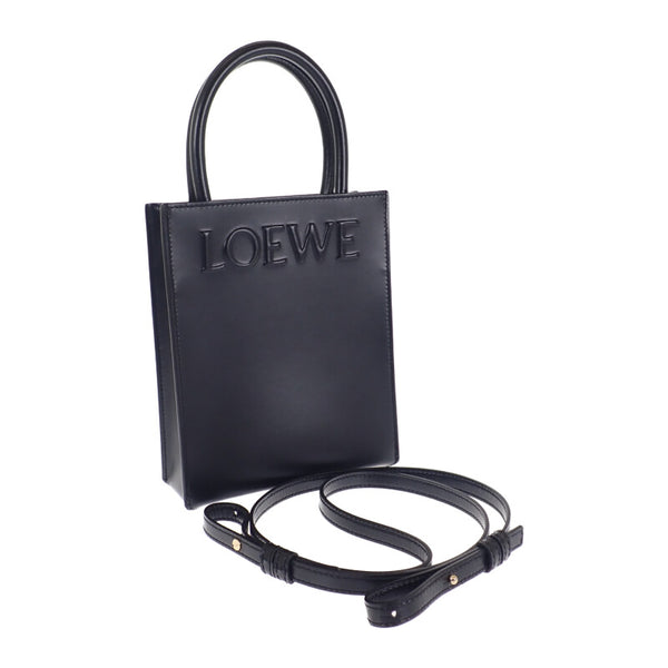 【Aランク】ロエベ LOEWE スタンダード A5 トートバッグ A933S30X01 2WAYバッグ ショルダーバッグ カーフ ブラック レディース【ISEYA】