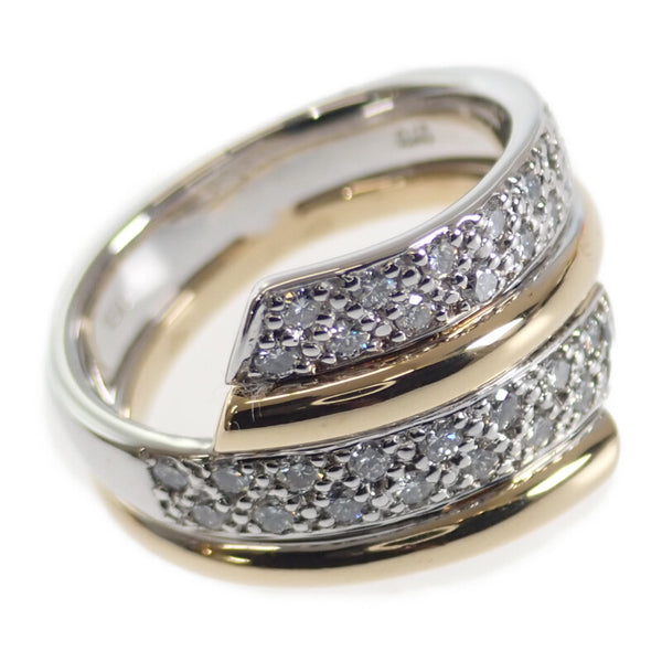 K18YG/WG D0.45 ダイヤモンド デザインリング 指輪 約11号 アクセサリー レディース ジュエリー【ISEYA】