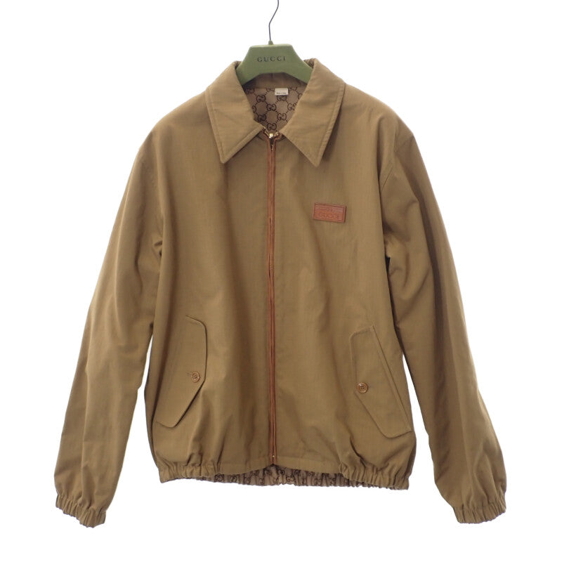 【Aランク】グッチ GUCCI GGリバーシブルジャケット アウター 654842_Z8AN5_2109 ブルゾン コットン ナイロン ベージュ メンズ【ISEYA】