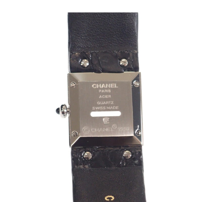 マトラッセ レディース 腕時計 H0116 SS ステンレス レザーベルト ブラック文字盤 クォーツ Dバックル【ISEYA】