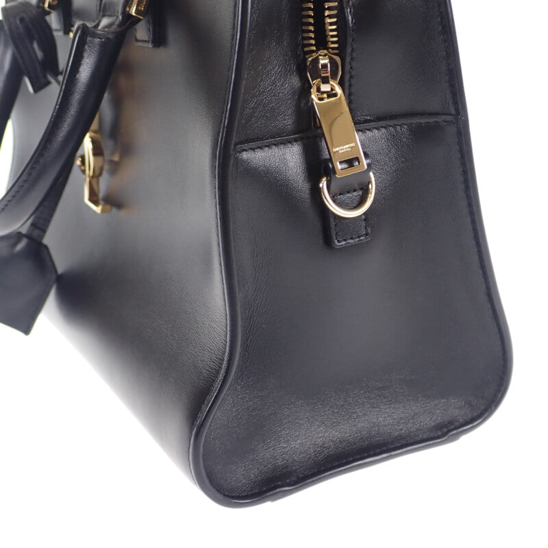 サンローラン SAINT LAURENT ベイビーカバス 568853_DV700_1000 2WAYバッグ ショルダーバッグ カーフ ブラック ゴールド金具 レディース【中古】【Aランク】