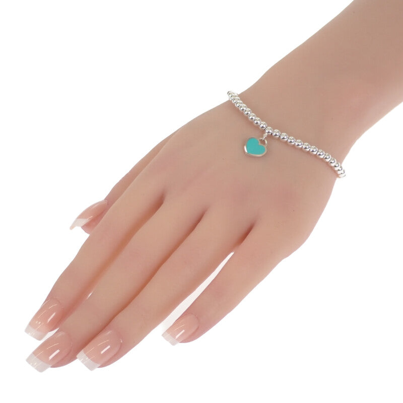 【Aランク】ティファニー TIFFANY&Co. ブルーハートタグビーズ ブレスレット シルバー925 レディース【ISEYA】