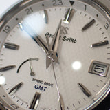 Grand Seiko グランドセイコー スプリングドライブGMT SBGE209 腕時計 ステンレススチール スプリングドライブ ホワイト文字盤 メンズ【中古】【Aランク】