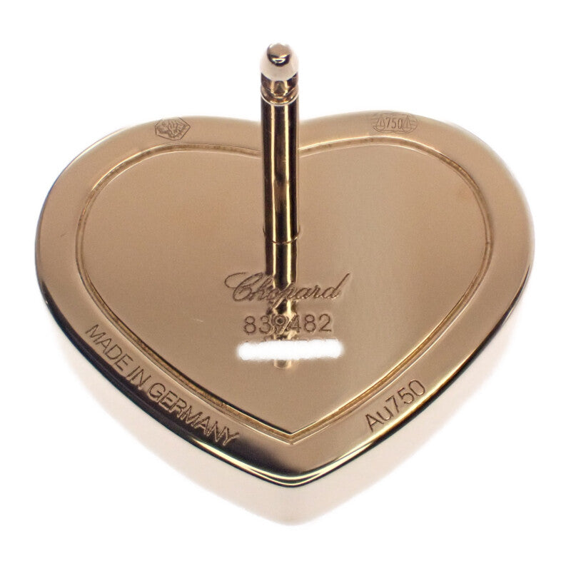 ショパール Chopard ハッピーハート 839482-5601 ピアス K18ピンクゴールド ロゼストーン レディース【中古】【Aランク】