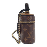 【Sランク】ルイヴィトン LOUIS VUITTON ヴァニティ チェーン ポーチ M47125 ハンドバッグ モノグラム リバース ブラウン ファスナー レディース【ISEYA】