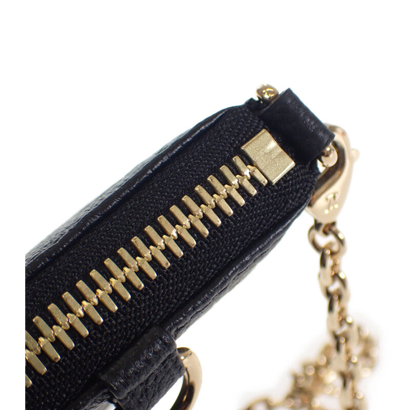 ルイヴィトン LOUIS VUITTON イージー・ポーチ チェーン M80349 ショルダーバッグ モノグラム・アンプラントレザー ノワール ブラック ゴールド金具 レディース【中古】【Sランク】
