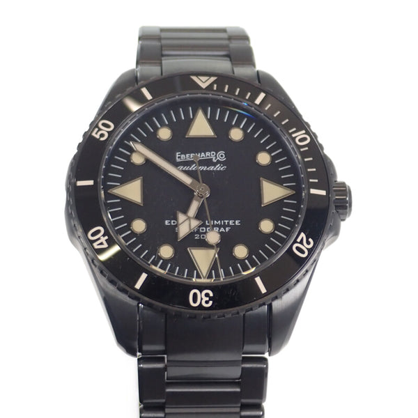 EBERHARD エベラール スカフォグラフ 200 DLC リミテッド・エディション メンズ 腕時計 41044.01CAD ステンレス ブラック文字盤【ISEYA】