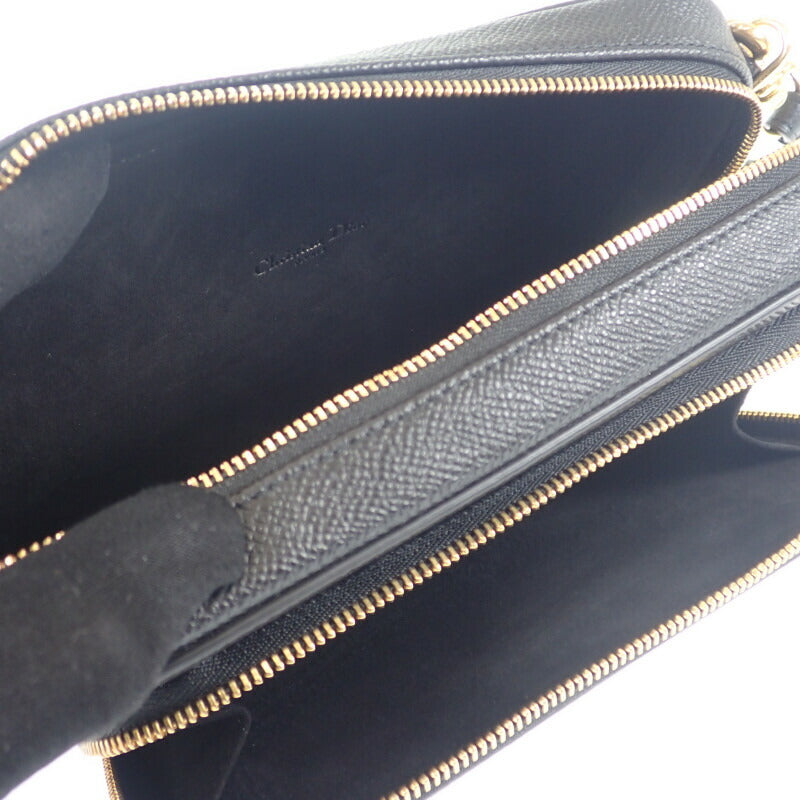 ディオール CHRISTIAN DIOR カロ ショルダーバッグ レザー ブラック S7431UBAE 中古 新入荷 OB1900 Christian Dior（クリスチャン・ディオール） ディオール カロ