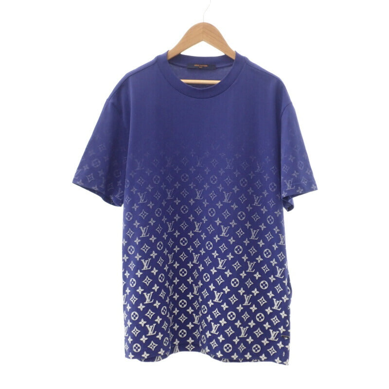 【中古】ルイヴィトン LOUIS VUITTON LVSEモノグラム グラディエント 1AA51Q 半袖Ｔシャツ コットン ブルーペトロール M メンズ【Aランク】