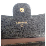 【SAランク】シャネル CHANEL クラシックスモール フラップウォレット AP0231_Y01864_C3906 三つ折り財布 キャビアスキン ブラック ゴールド金具 レディース【ISEYA】