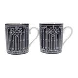 エルメス HERMES アッシュデコ ペアカップ 2客セット 食器 洋食器  マグカップ ポーセリン ブラック【中古】【Sランク】