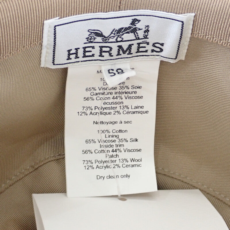 エルメス HERMES ハーパー・Hセリエ バケット H232031N_D158 ハット コットン ベージュ レディース【中古】【Aランク】