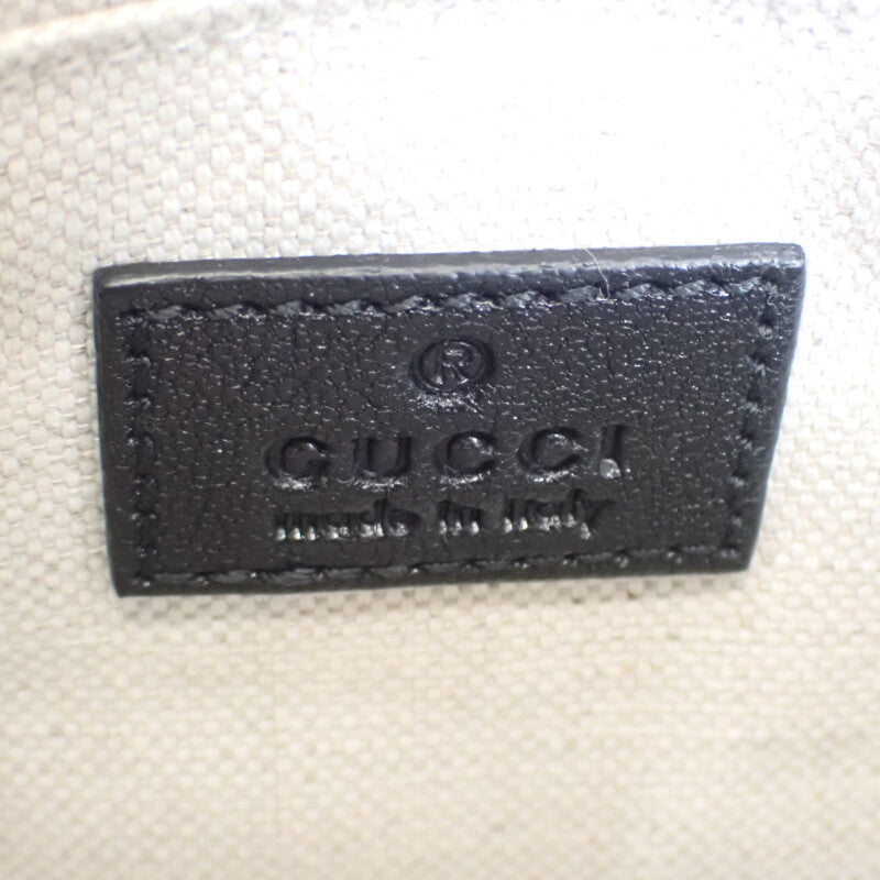 【Aランク】グッチ GUCCI スモール グッチブロンディ 742360_1IV0G_1000 ショルダーバッグ レザー ブラック ファスナー ゴールド金具 レディース 【ISEYA】