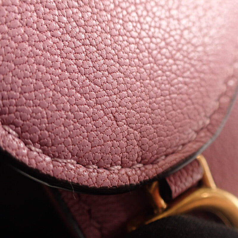 ディオール Dior サドル コンパクトウォレット S5653CCEH 三つ折り財布 ゴートスキン ラベンダー レディース【中古】【Aランク】