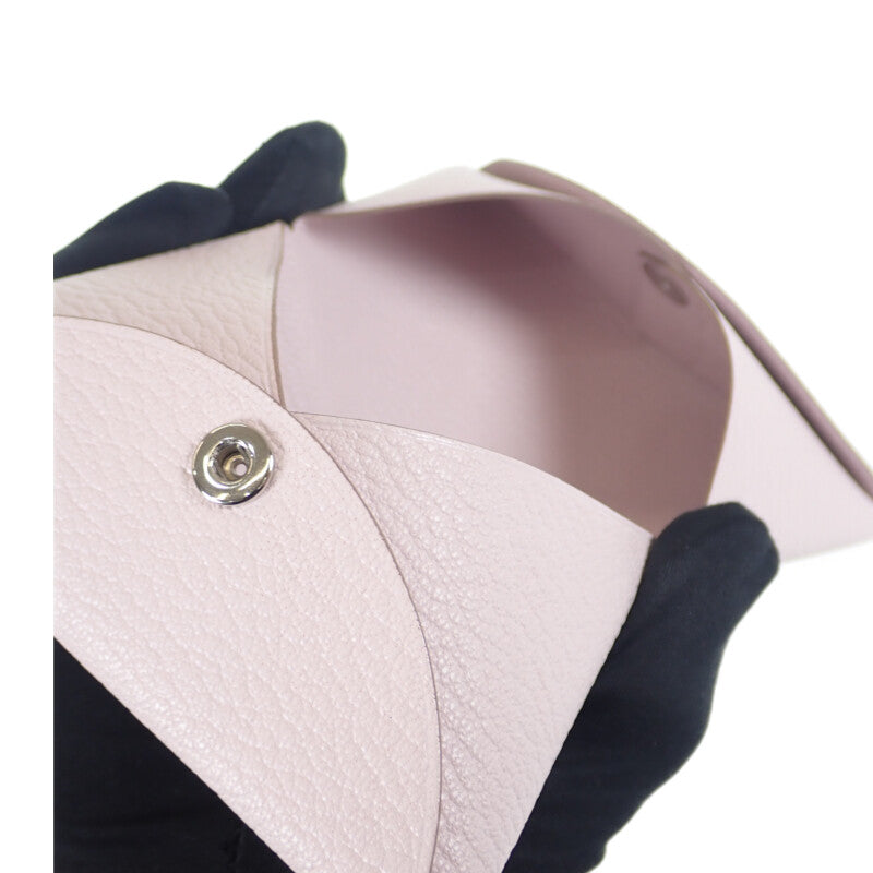 エルメス HERMES カルヴィ コインケース シェブルミゾル モーヴペール シルバー金具 メンズ レディース【中古】【SAランク】