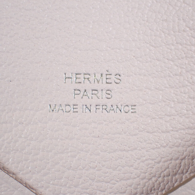 エルメス HERMES カルヴィ コインケース シェブルミゾル モーヴペール シルバー金具 メンズ レディース【中古】【SAランク】