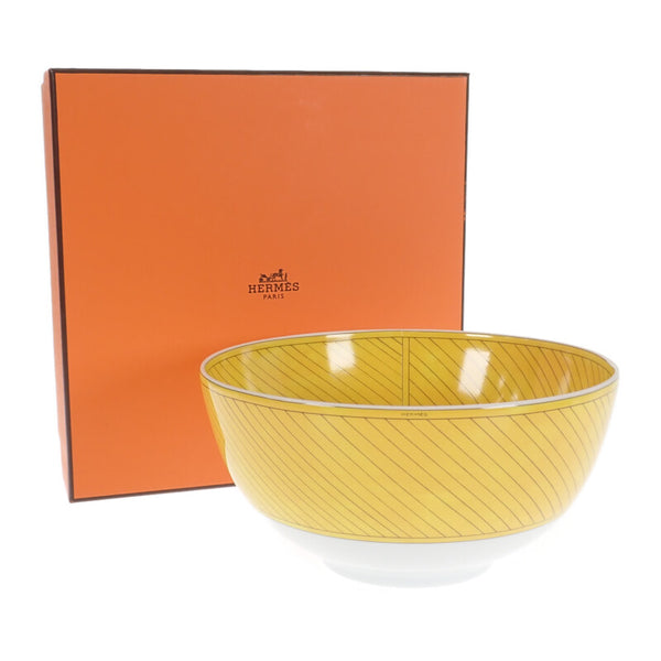 エルメス HERMES ソレイユ ドゥ エルメス ラージボウル  046083P 食器 磁器 イエロー レディース【中古】【Sランク】
