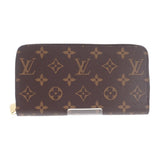 【Sランク】ルイヴィトン LOUIS VUITTON ジッピー・ウォレット アルマニャック M42616 モノグラム 長財布 ブラウン ファスナー レディース【ISEYA】