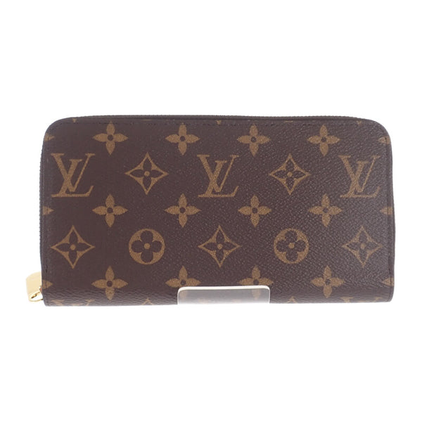 【Sランク】ルイヴィトン LOUIS VUITTON ジッピー・ウォレット アルマニャック M42616 モノグラム 長財布 ブラウン ファスナー レディース【ISEYA】