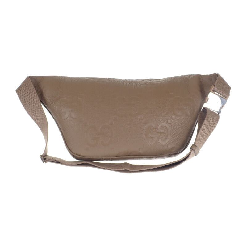 グッチ GUCCI ジャンボGGベルトバッグ 645093 ボディバッグ レザー ブラウン メンズ【中古】【Aランク】