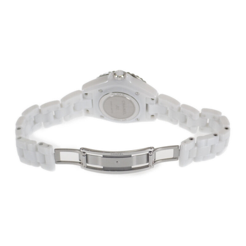 【並行輸入品】シャネル CHANEL J12 H5698 腕時計 ステンレススチール セラミック クオーツ ホワイト文字盤 レディース【中古】【Aランク】