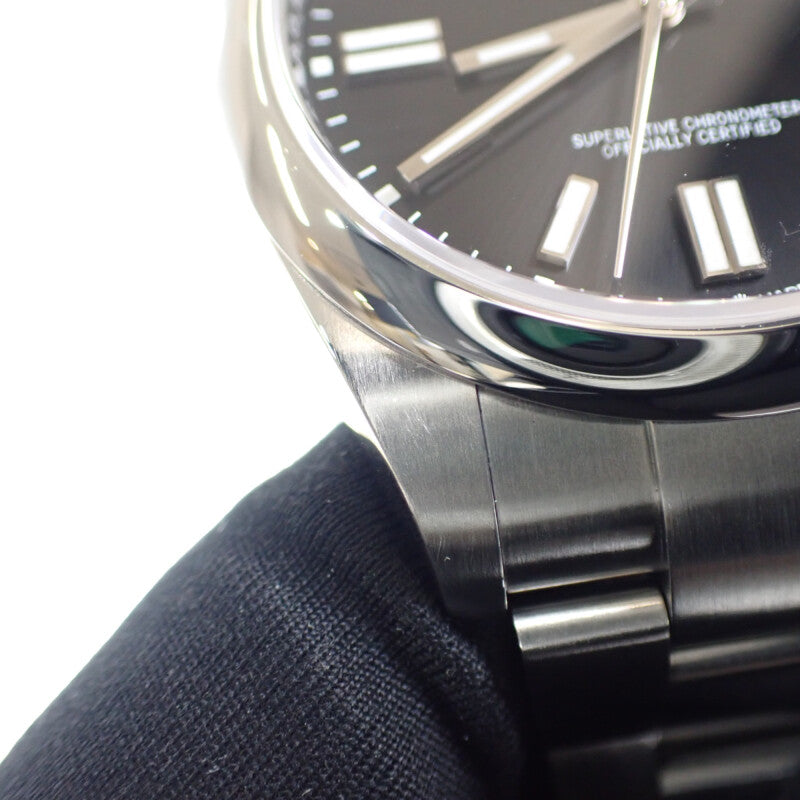 オイスターパーペチュアル 41 メンズ 腕時計 124300 ステンレス 黒 ブラック文字盤 ランダム番【ISEYA】