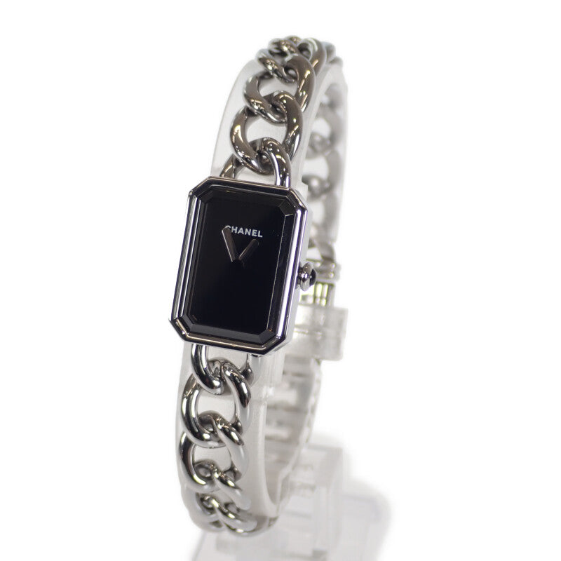 シャネル CHANEL プルミエール H3248 腕時計 ステンレススチール クオーツ ブラック文字盤 レディース【中古】【ABランク】