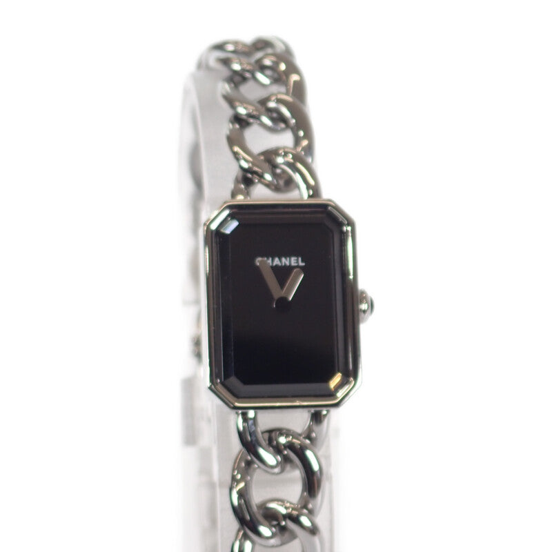シャネル CHANEL プルミエール H3248 腕時計 ステンレススチール クオーツ ブラック文字盤 レディース【中古】【ABランク】