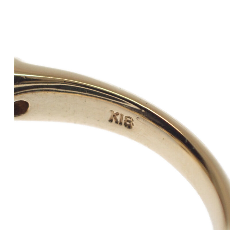 【中古】 フラワー クローバー デザイン ジュエリー リング K18イエローゴールド 12号 レディース【Aランク】