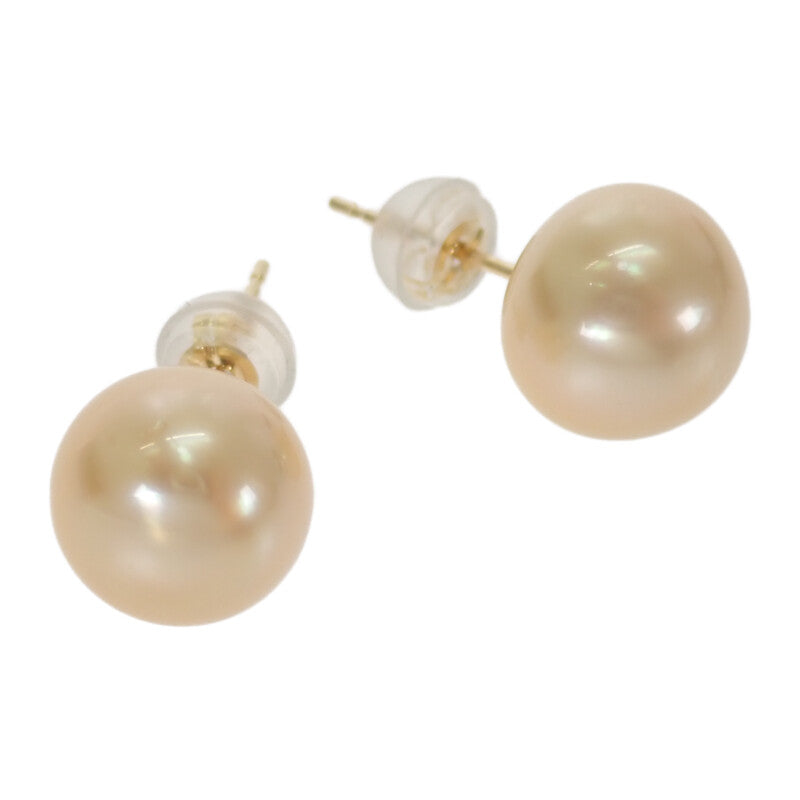 【中古】 デザインジュエリー スタッド ピアス K18イエローゴールド ゴールデンパール レディース【Aランク】