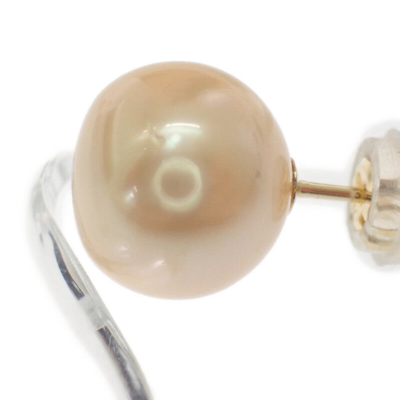 【中古】 デザインジュエリー スタッド ピアス K18イエローゴールド ゴールデンパール レディース【Aランク】