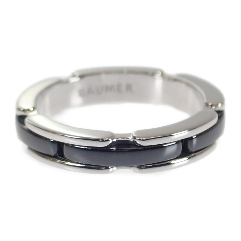 K18WG ウルトラコレクション リング スモールモデル 指輪 J3092 セラミック ブラック #55 約15号 ユニセックス【ISEYA】