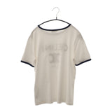 CELINE セリーヌ PARIS Tシャツ 半袖 トップス 2X872671Q.01NB コットン100 % ホワイト ネイビー Mサイズ レディース【ISEYA】