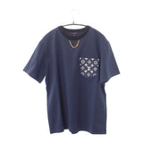 【Aランク】ルイヴィトン LOUIS VUITTON ポケット 1AC1R0 モノグラム 半袖Ｔシャツ コットン ネイビー L レディース【ISEYA】