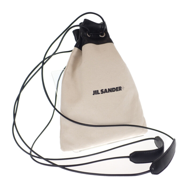 【中古】ジルサンダー JIL SANDER プラス クロス  JPUU852018_MUB75041N ボディバッグ レザー キャンバス アイボリー レディース【Aランク】