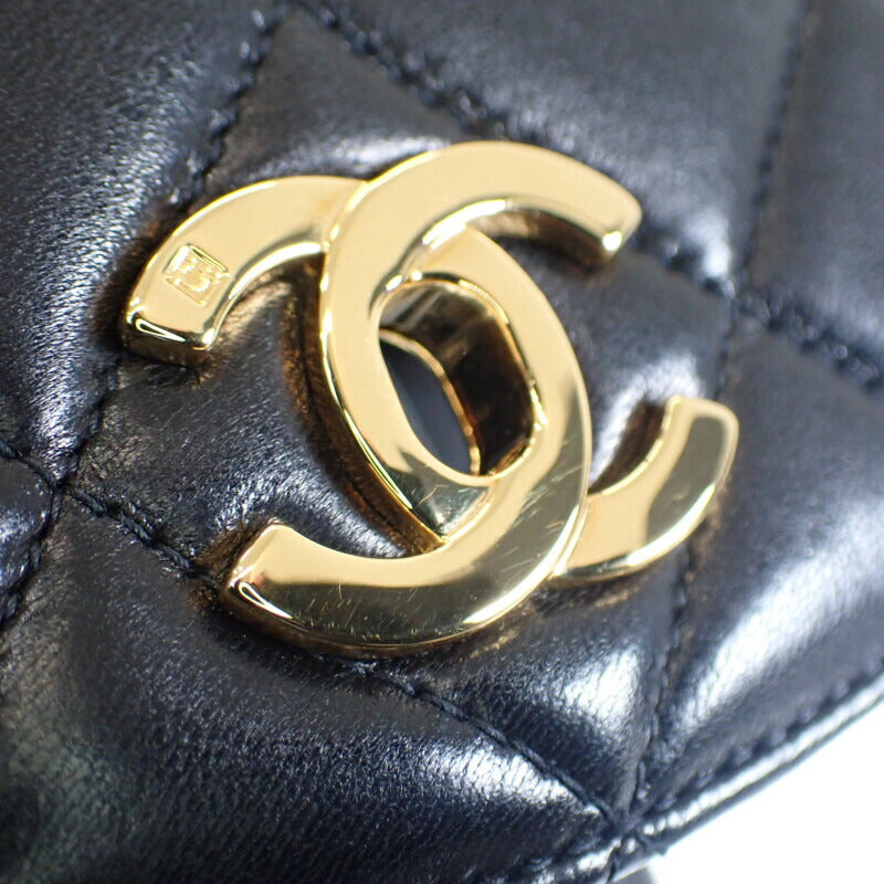 【ABランク】シャネル CHANEL マトラッセチェーン バックパック A10177 リュック・デイパック ラムスキン ブラック ゴールド金具 レディース【ISEYA】