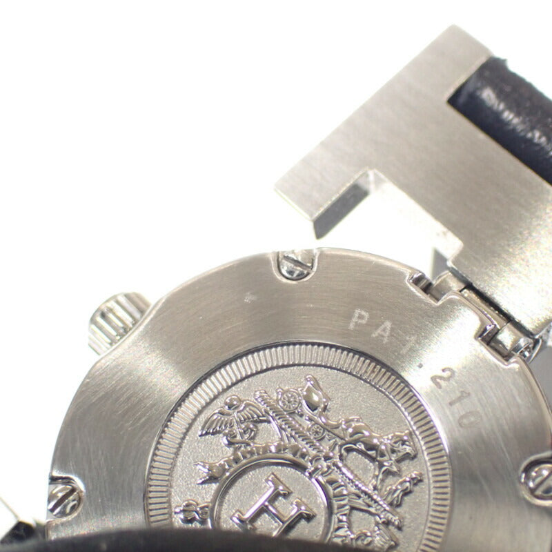 エルメス HERMES パプリカ PA1.210 腕時計 ステンレススチール レザー クオーツ シルバー文字盤 レディース【中古】【ABランク】
