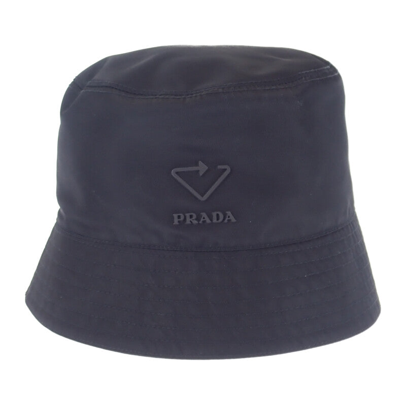 プラダ PRADA Re-Nylon バケット L 2HC137_2DRT_F0002 ハット ナイロン ブラック メンズ レディース【中古】【Aランク】