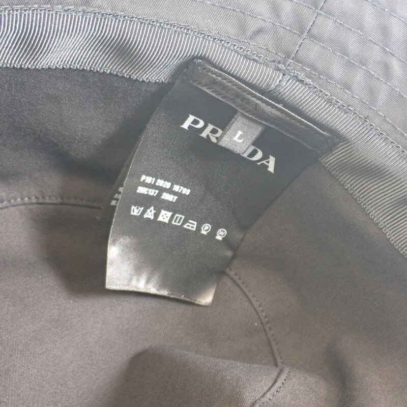 プラダ PRADA Re-Nylon バケット L 2HC137_2DRT_F0002 ハット ナイロン ブラック メンズ レディース【中古】【Aランク】