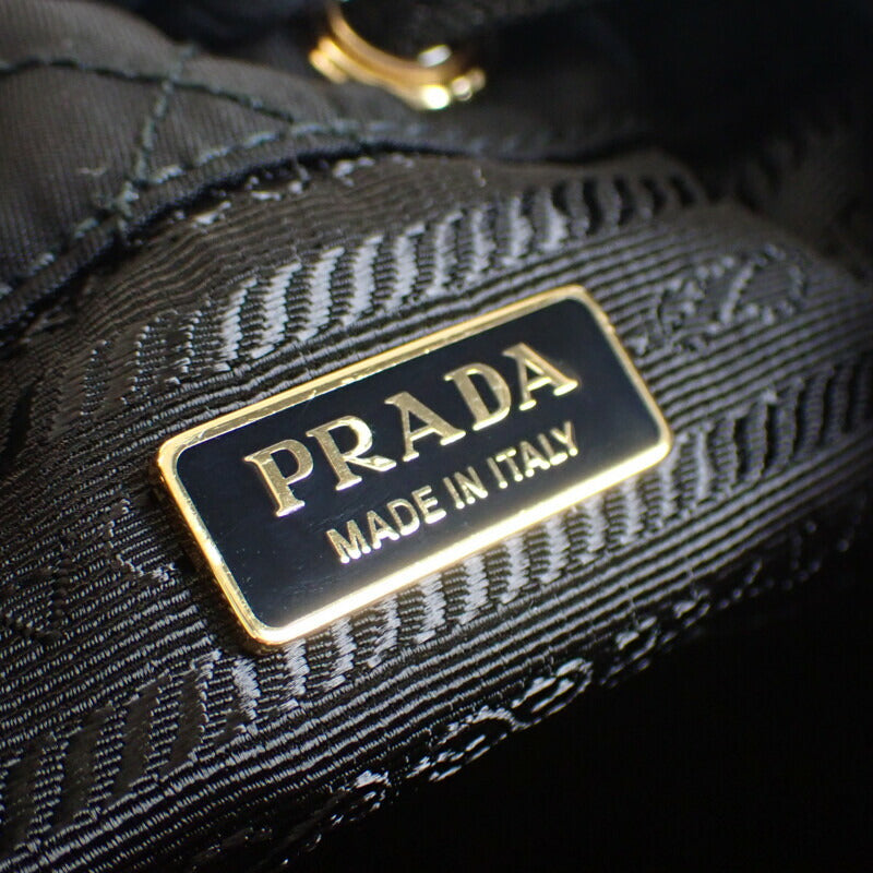 【Aランク】プラダ PRADA Re-Edition 1995 1BC204_2AOS_F0002_V_QOO ショルダーバッグ ２WAYバッグ  ハンドバッグ  ショルダーバッグ ナイロン ブラック ドローストリング ゴールド金具 レディース 【ISEYA】