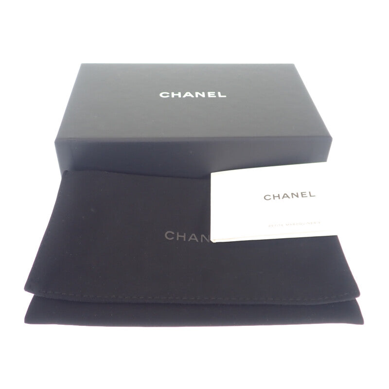 【Aランク】シャネル CHANEL ミディアム クラシックフラップ ウォレット AP0232_B33352_10601 二つ折り財布 キャビアスキン ホワイト ゴールド金具 レディース【ISEYA】